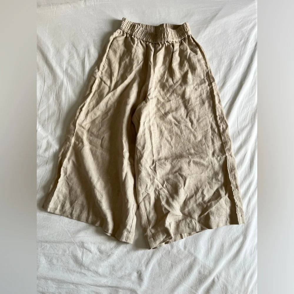 NWOT Elieen Fisher 100% Organic Linen Two Piece, top and pant - Picture 4 of 12